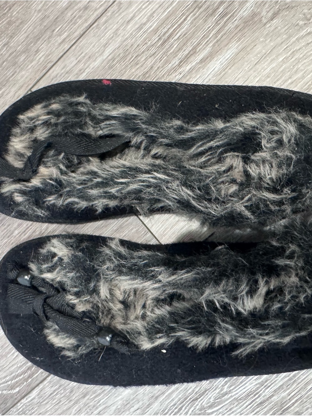 Rocket Dog Black Faux-Fur  Slippers